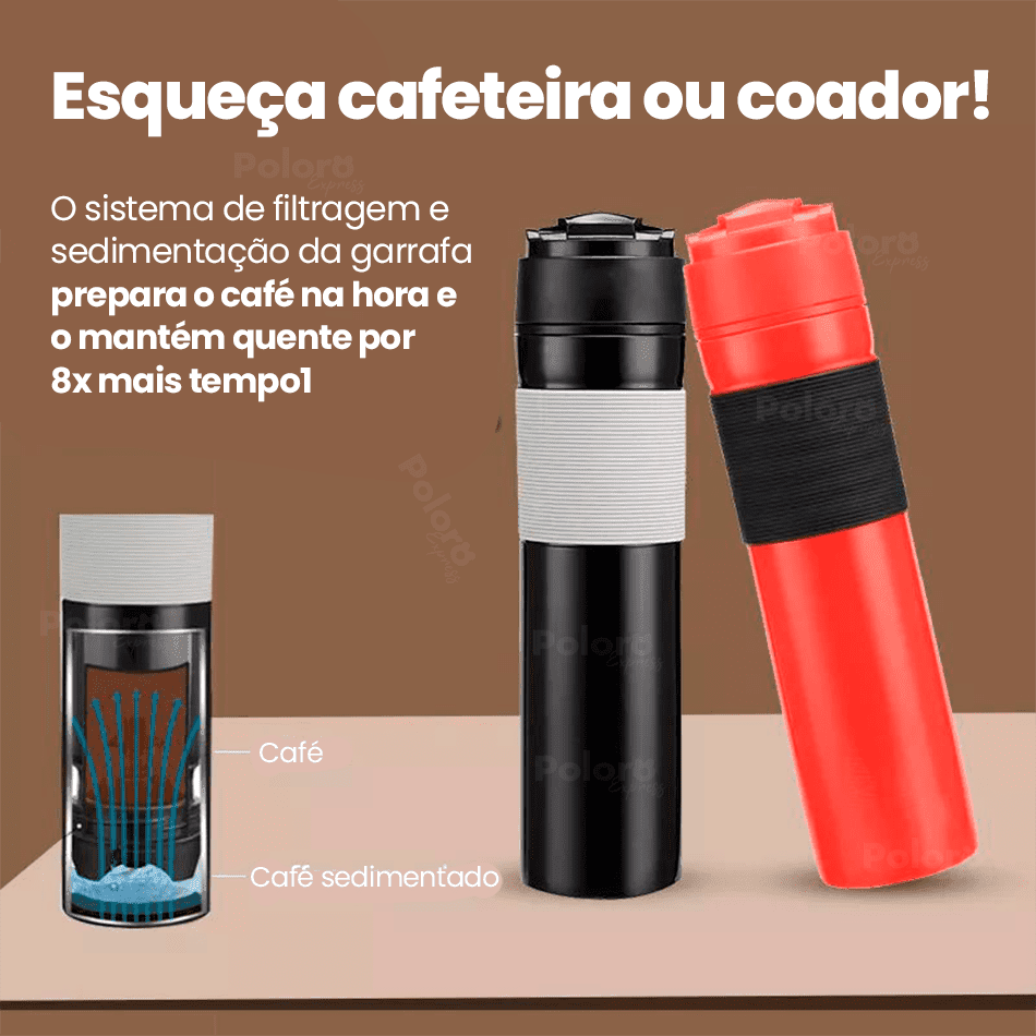 Cafeteira Portátil SmartCoffee® - Prepara o Café na Hora!