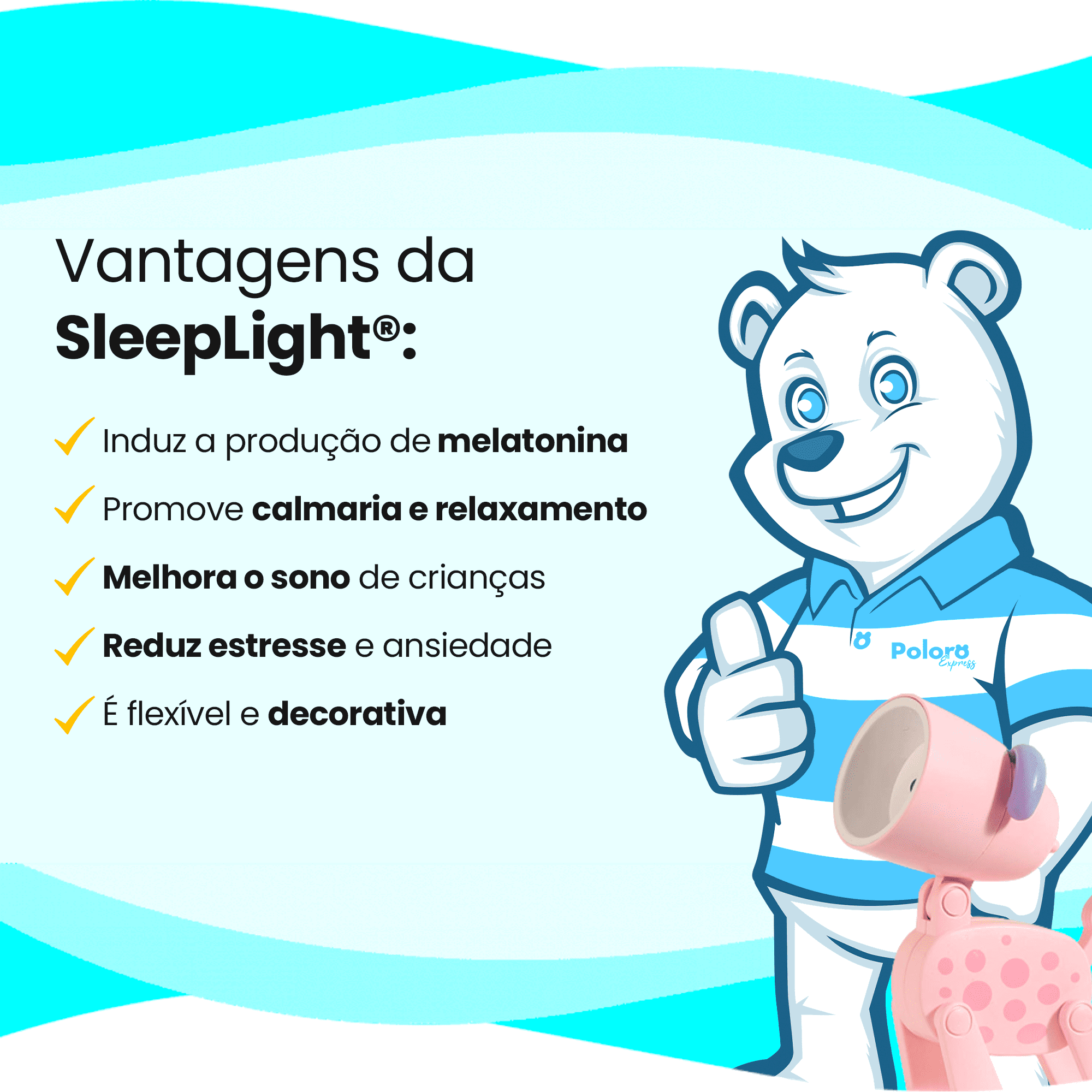 Luminária SleepLight® para o Sono de Crianças - PAGUE 1 LEVE 2