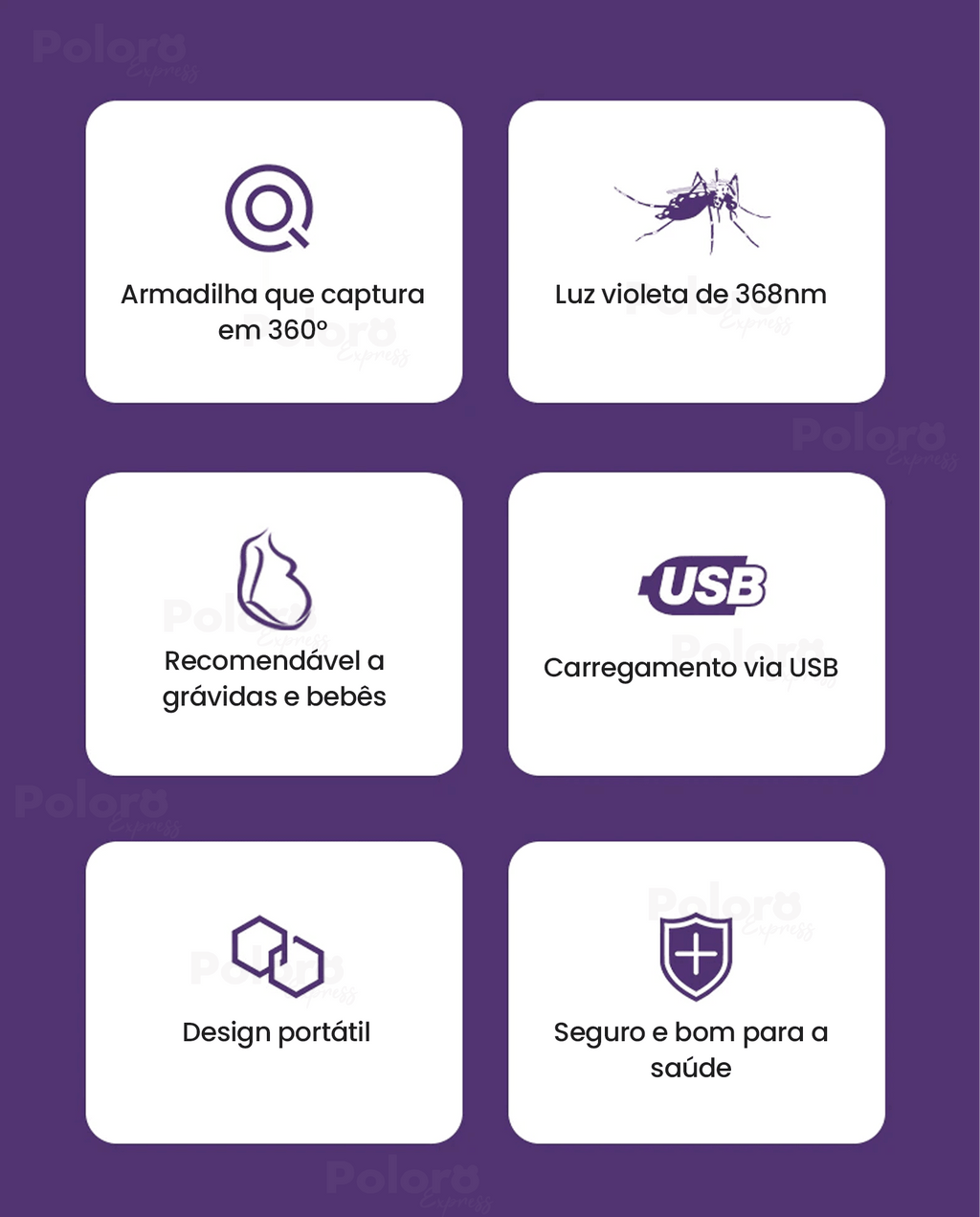 Luminária Mata-mosquito ProtectLamp® - CABO USB DE BRINDE!