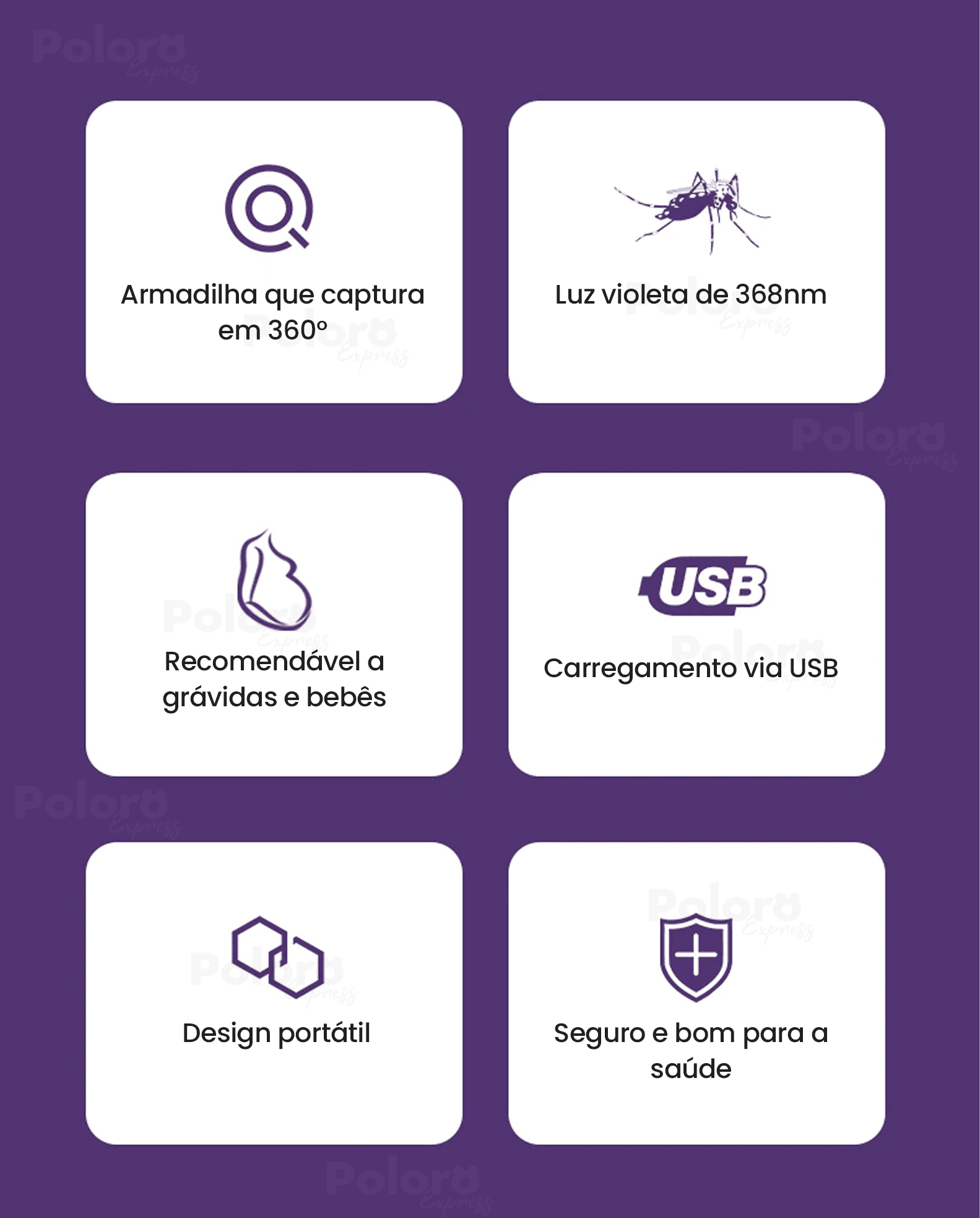 Luminária Mata-mosquito ProtectLamp® - CABO USB DE BRINDE!