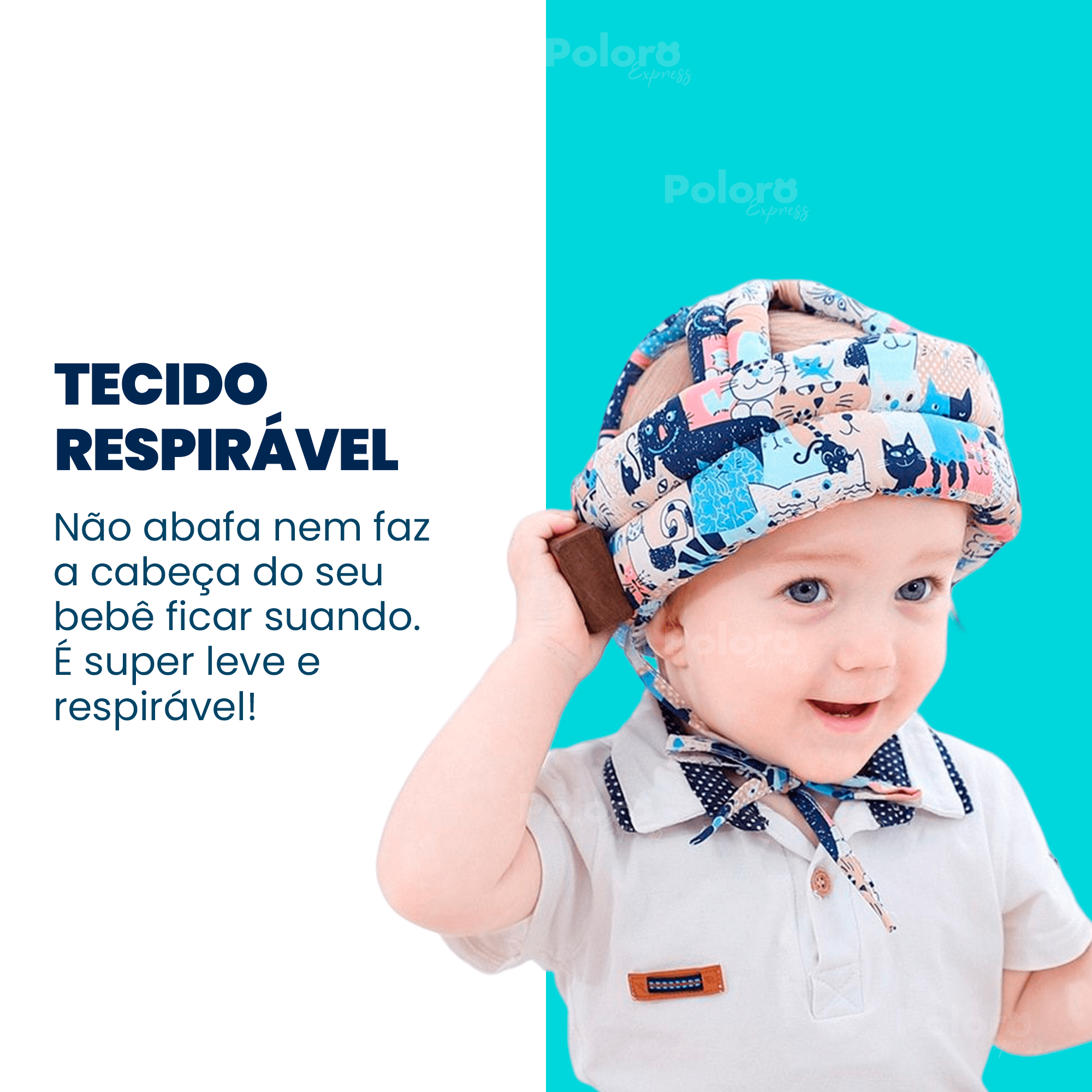 Capacete Protetor de Cabeça Infantil SafeKids® - LEVE 2 JOELHEIRAS DE BRINDE