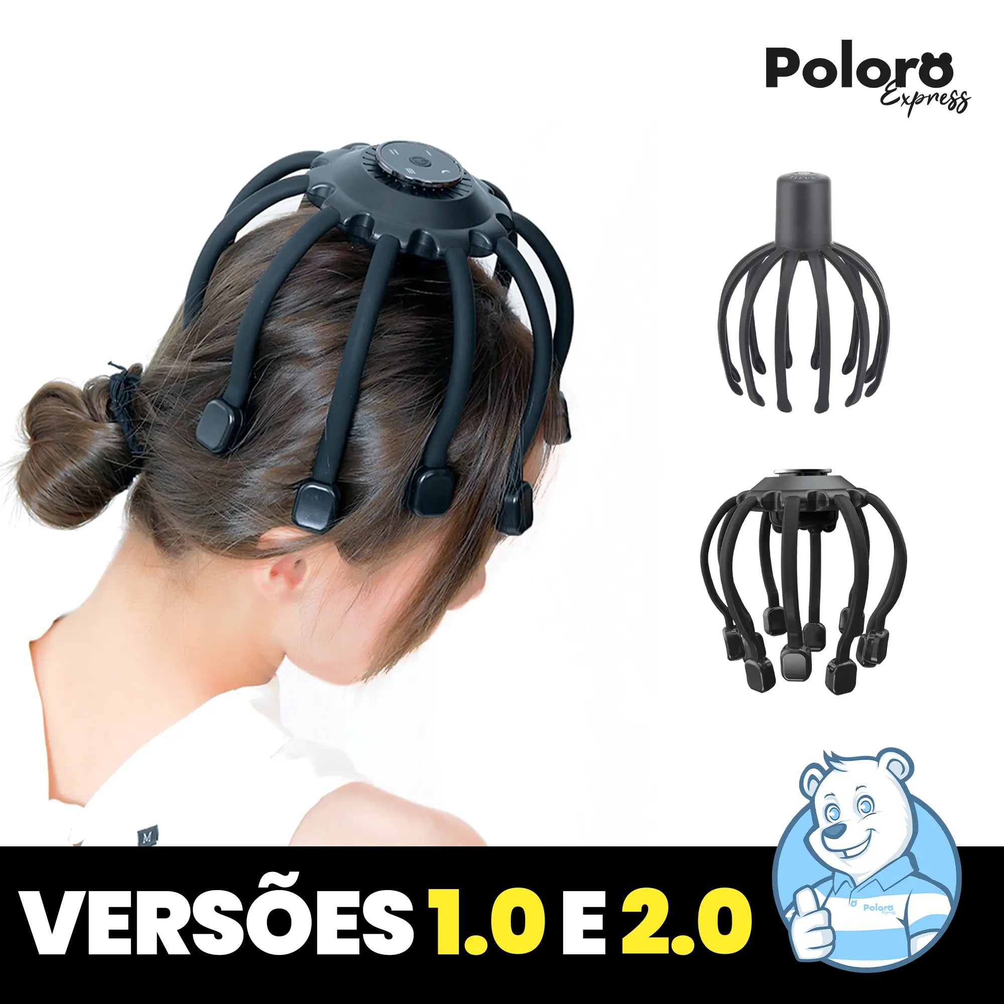 Massageador de Cabeça Automático Pollo® - Versões 1.0 e 2.0
