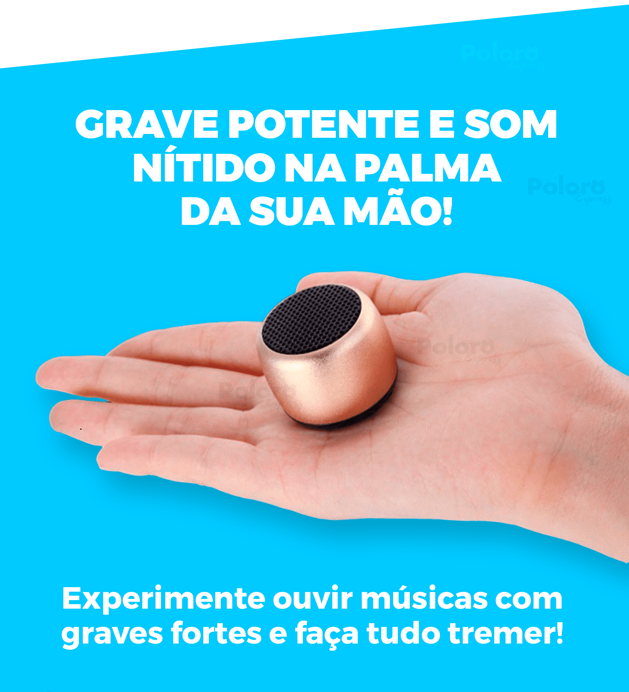 Mini Caixa de Som Bluetooth MiniTune® 3cm - Cordinha de Brinde