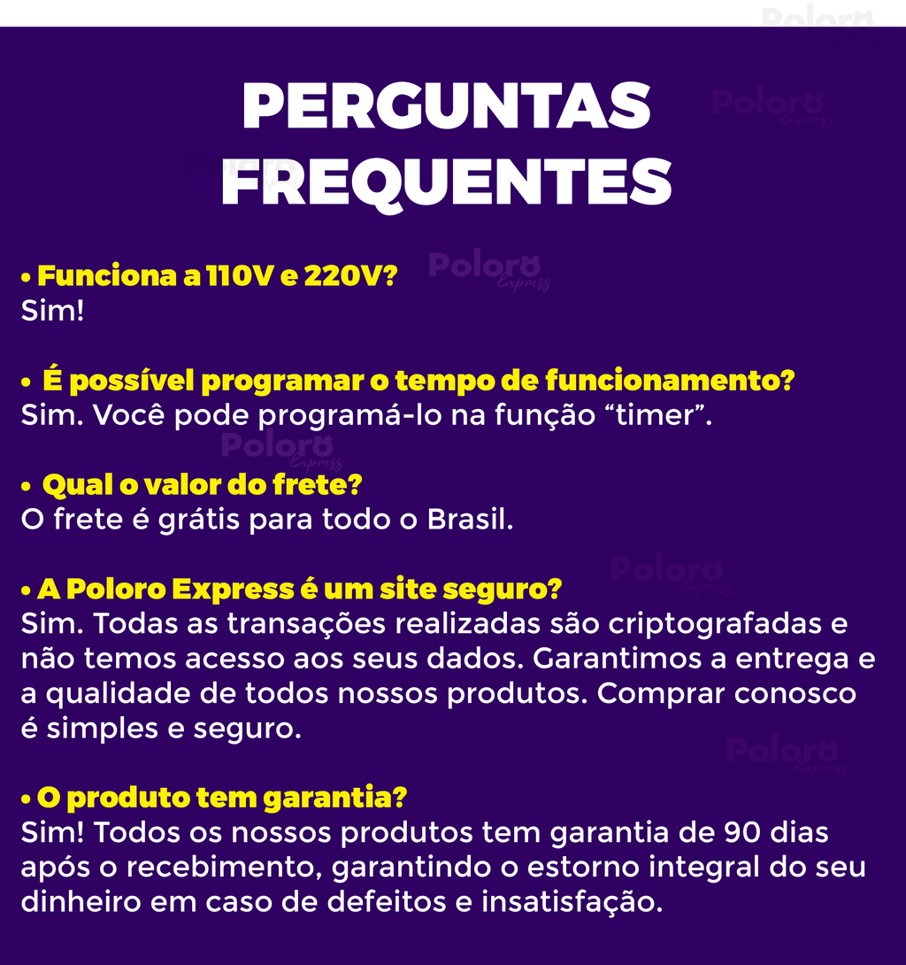 Mini aquecedor PolloHeater® - Controle Remoto de Brinde